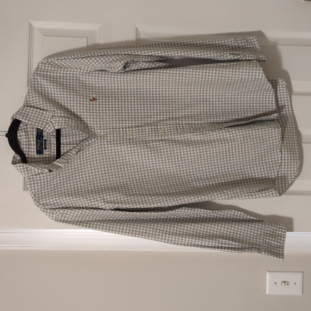 Polo Ralph Lauren Oxford Button Down - Classic Fit - Medium - Gray/White Gingham